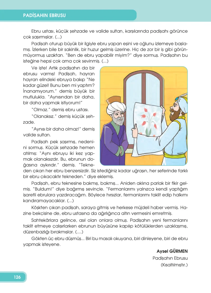 4. Sınıf Türkçe Ders Kitabı Cevapları Özgün Yayınları Sayfa 126
