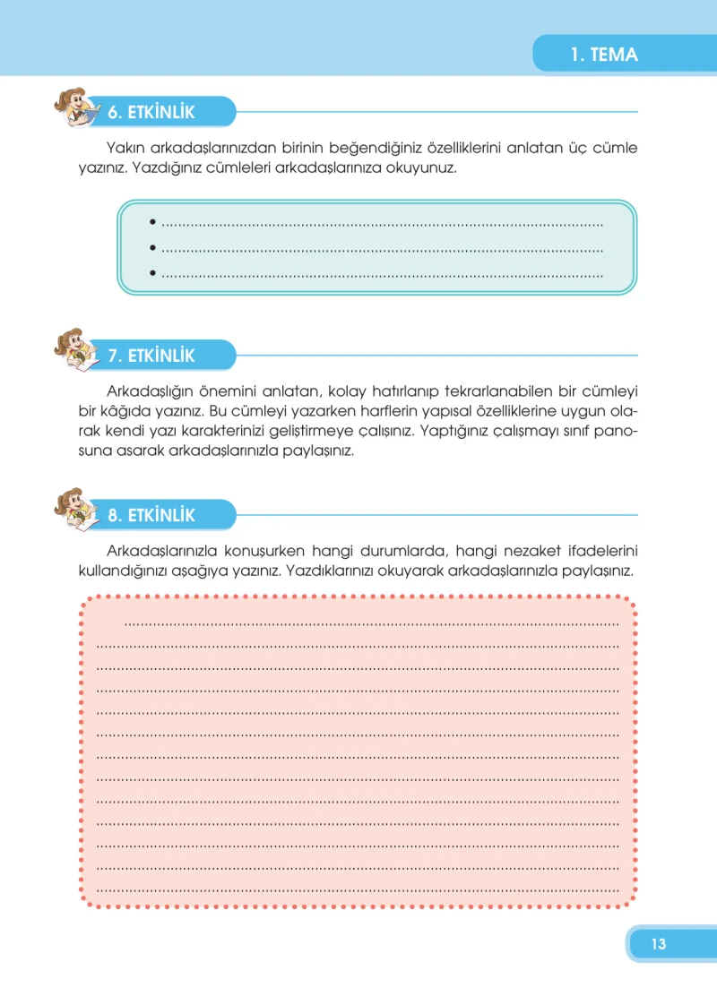 4. Sınıf Türkçe Ders Kitabı Cevapları Özgün Yayınları Sayfa 13