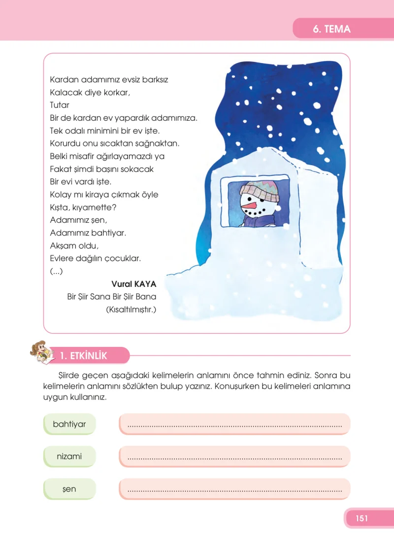 4. Sınıf Türkçe Ders Kitabı Cevapları Özgün Yayınları Sayfa 151