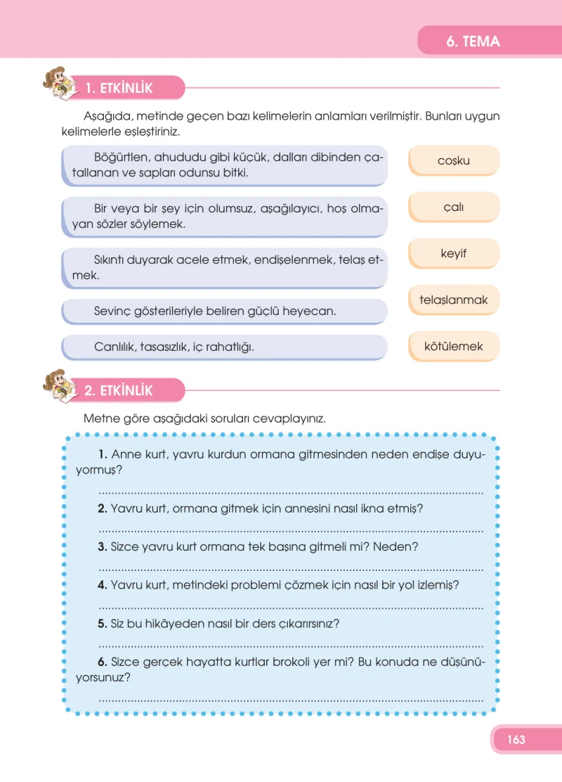 4. Sınıf Türkçe Ders Kitabı Cevapları Özgün Yayınları Sayfa 163