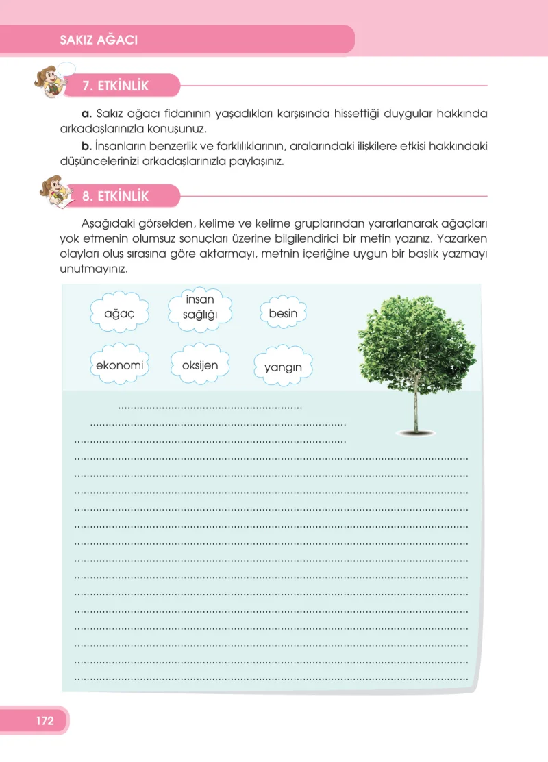 4. Sınıf Türkçe Ders Kitabı Cevapları Özgün Yayınları Sayfa 172