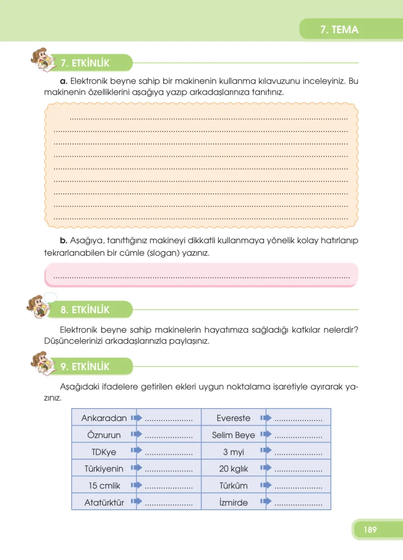4. Sınıf Türkçe Ders Kitabı Cevapları Özgün Yayınları Sayfa 189