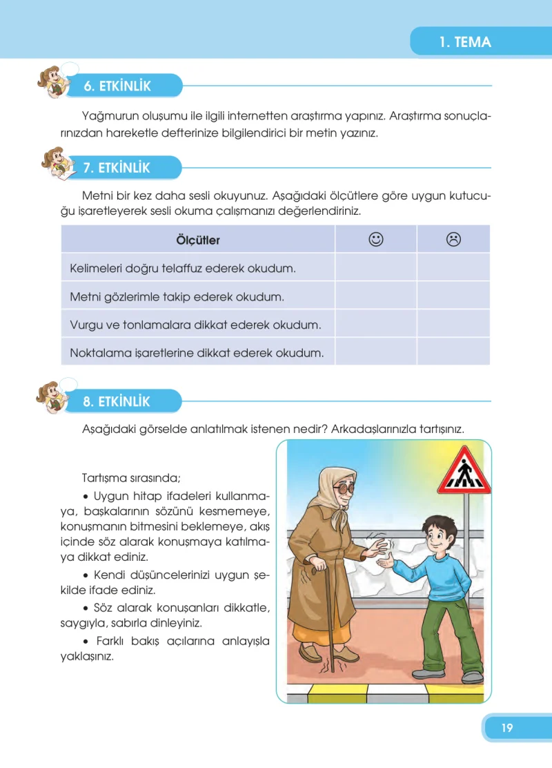4. Sınıf Türkçe Ders Kitabı Cevapları Özgün Yayınları Sayfa 19