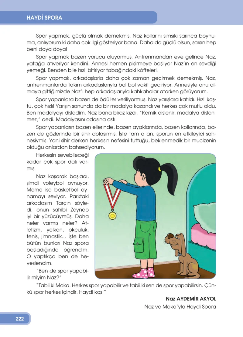 4. Sınıf Türkçe Ders Kitabı Cevapları Özgün Yayınları Sayfa 222