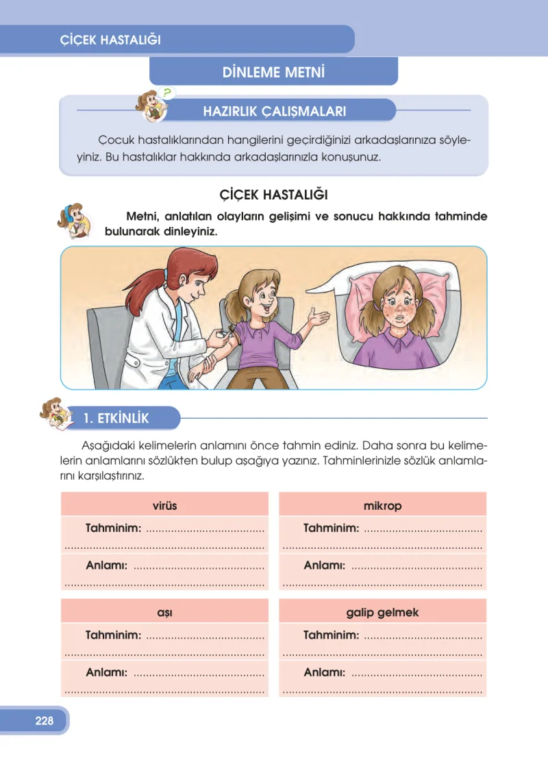 4. Sınıf Türkçe Ders Kitabı Cevapları Özgün Yayınları Sayfa 228