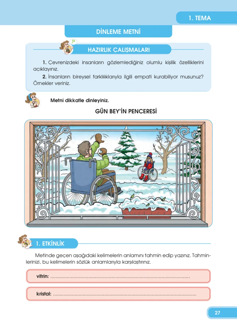 4. Sınıf Türkçe Ders Kitabı Cevapları Özgün Yayınları Sayfa 27