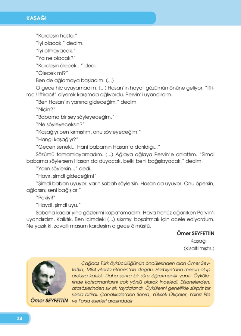 4. Sınıf Türkçe Ders Kitabı Cevapları Özgün Yayınları Sayfa 34