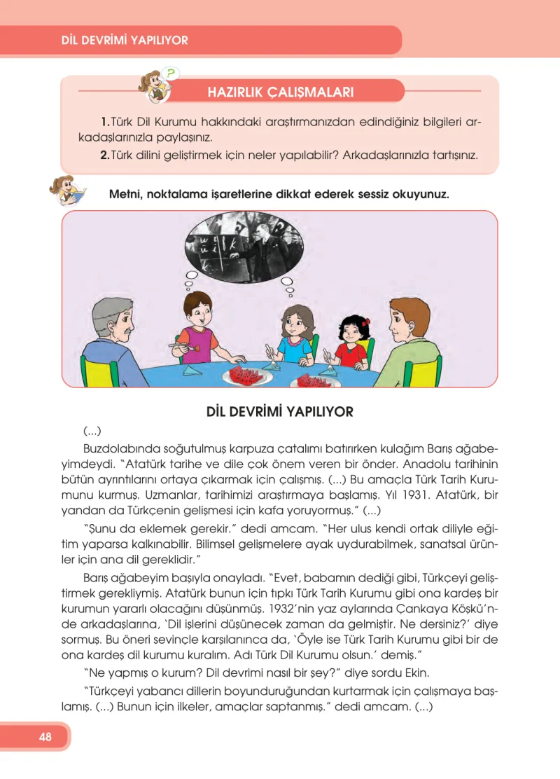 4. Sınıf Türkçe Ders Kitabı Cevapları Özgün Yayınları Sayfa 48