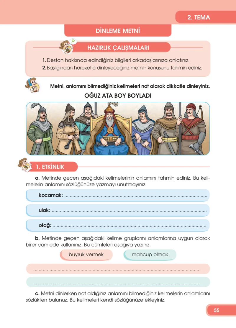 4. Sınıf Türkçe Ders Kitabı Cevapları Özgün Yayınları Sayfa 55