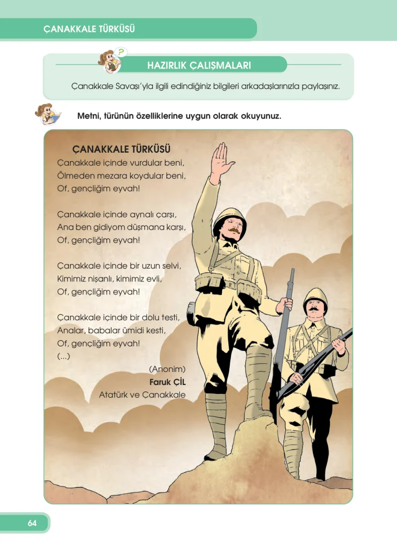 4. Sınıf Türkçe Ders Kitabı Cevapları Özgün Yayınları Sayfa 64