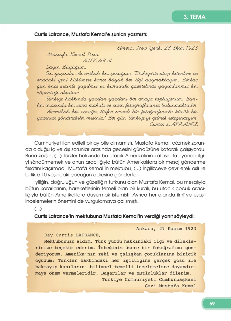 4. Sınıf Türkçe Ders Kitabı Cevapları Özgün Yayınları Sayfa 69
