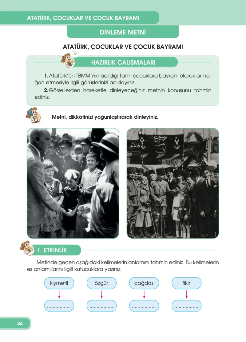 4. Sınıf Türkçe Ders Kitabı Cevapları Özgün Yayınları Sayfa 84
