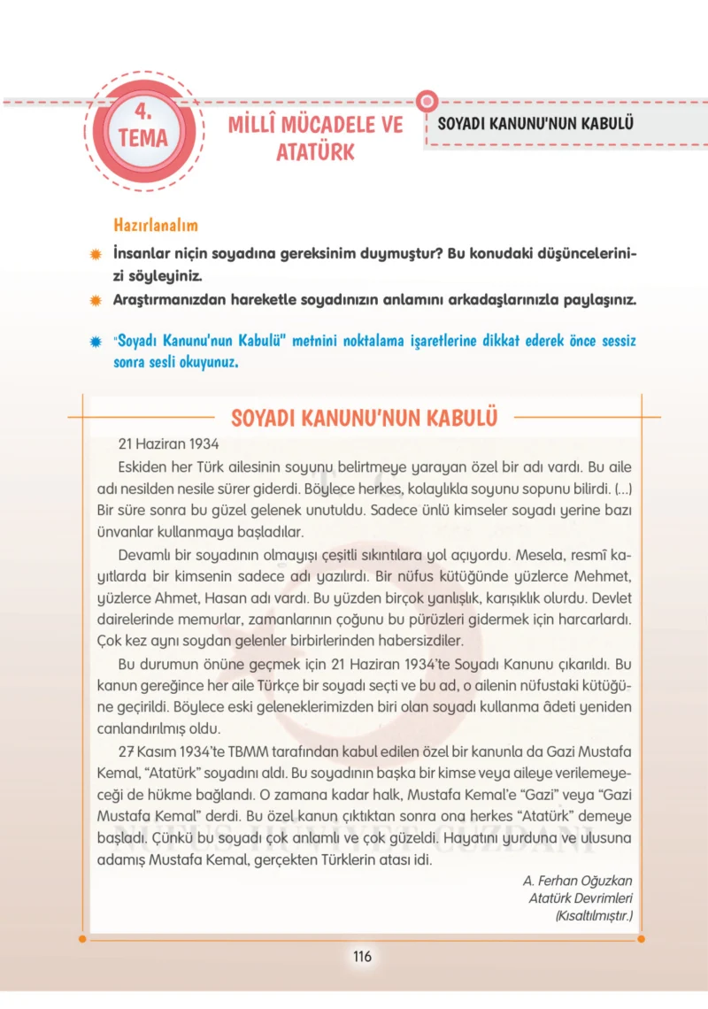 4. Sınıf Türkçe Ders Kitabı Cevapları Tuna Yayınları Sayfa 116