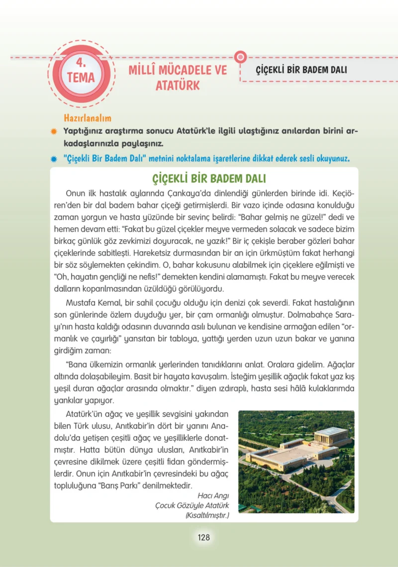4. Sınıf Türkçe Ders Kitabı Cevapları Tuna Yayınları Sayfa 128