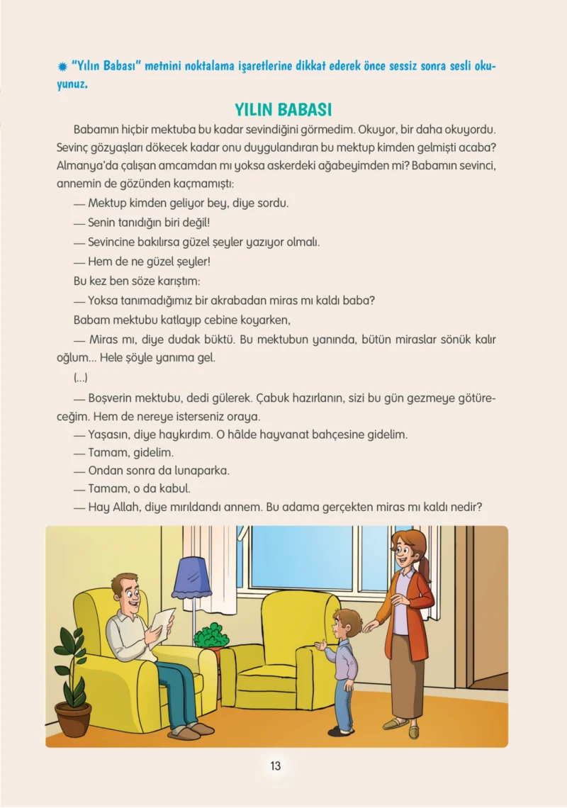 4. Sınıf Türkçe Ders Kitabı Cevapları Tuna Yayınları Sayfa 13