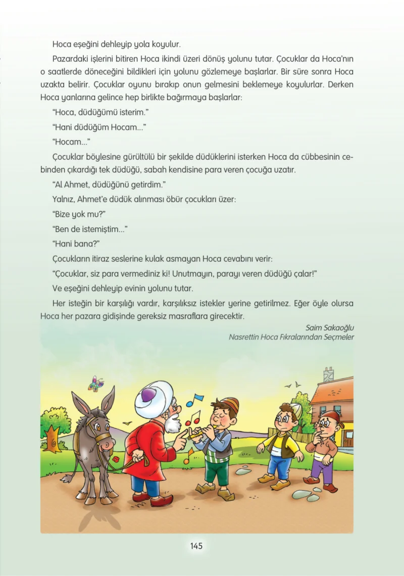 4. Sınıf Türkçe Ders Kitabı Cevapları Tuna Yayınları Sayfa 145