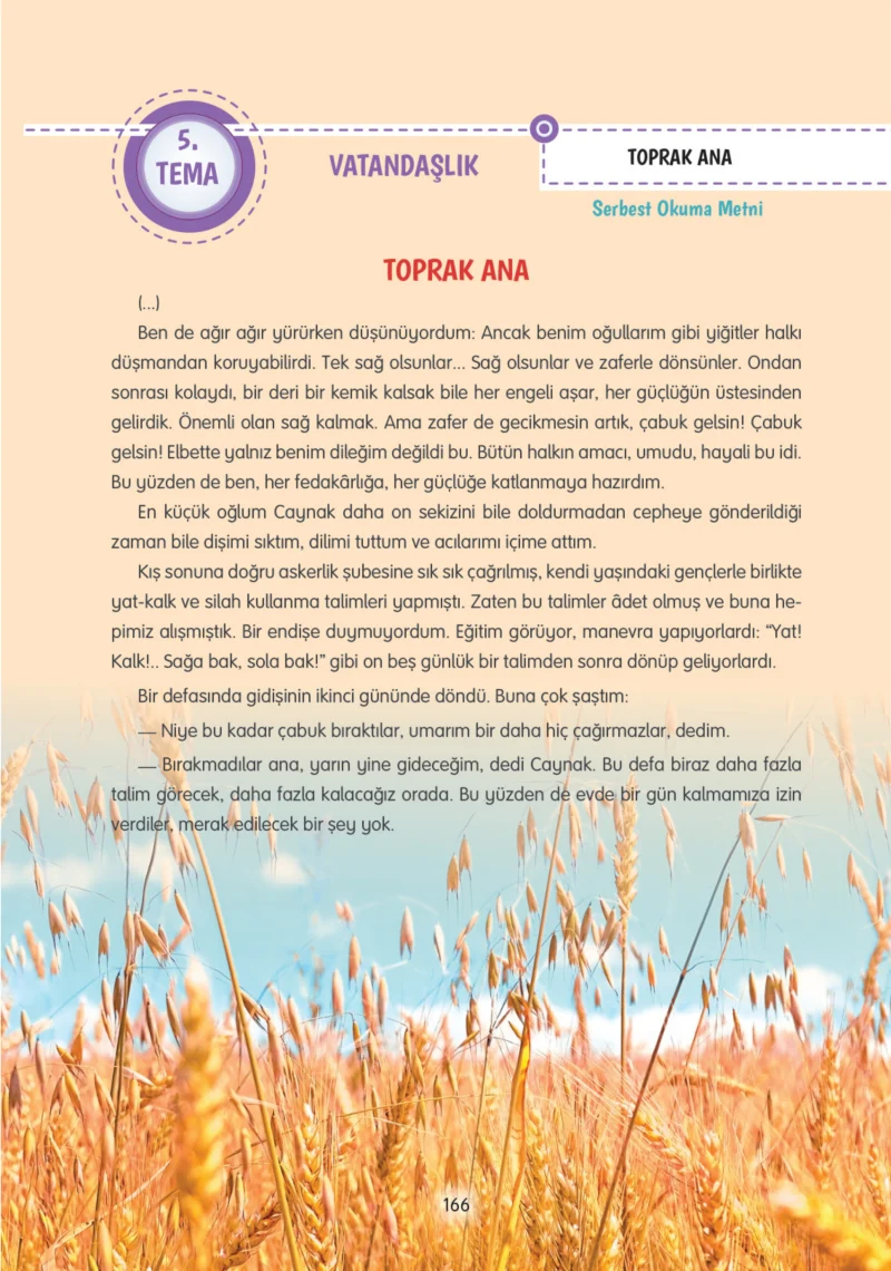 4. Sınıf Türkçe Ders Kitabı Cevapları Tuna Yayınları Sayfa 166
