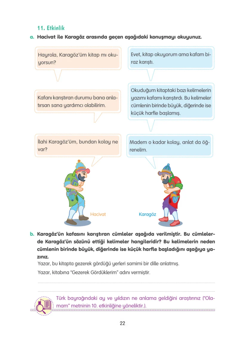 4. Sınıf Türkçe Ders Kitabı Cevapları Tuna Yayınları Sayfa 22