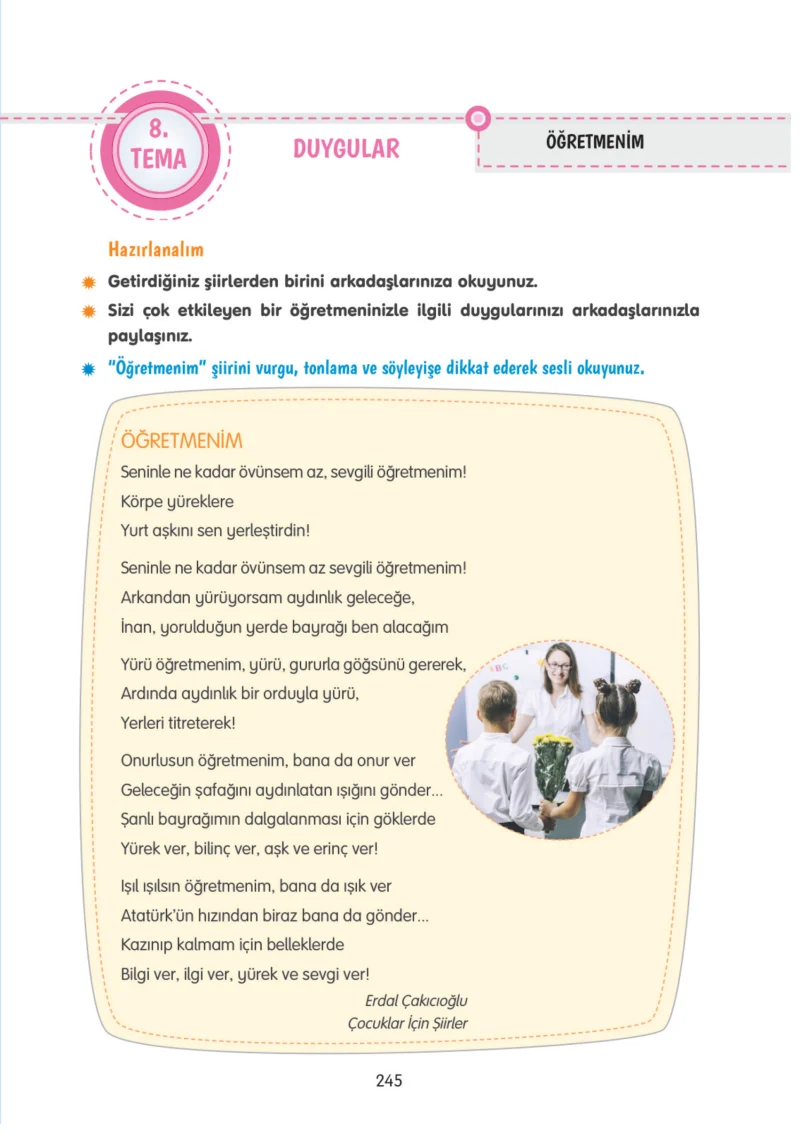 4. Sınıf Türkçe Ders Kitabı Cevapları Tuna Yayınları Sayfa 245