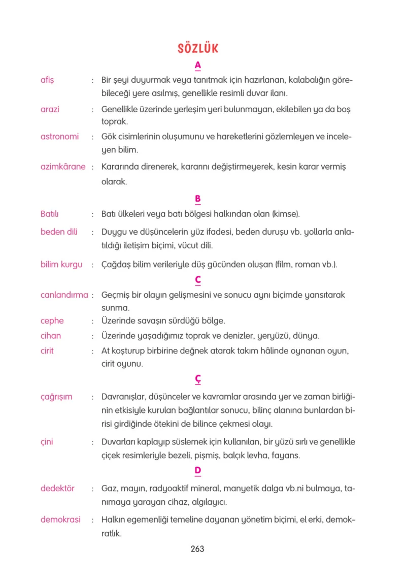 4. Sınıf Türkçe Ders Kitabı Cevapları Tuna Yayınları Sayfa 263