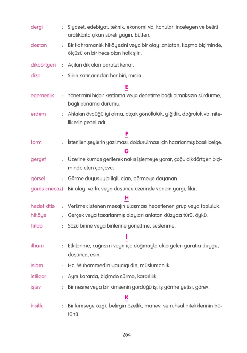4. Sınıf Türkçe Ders Kitabı Cevapları Tuna Yayınları Sayfa 264