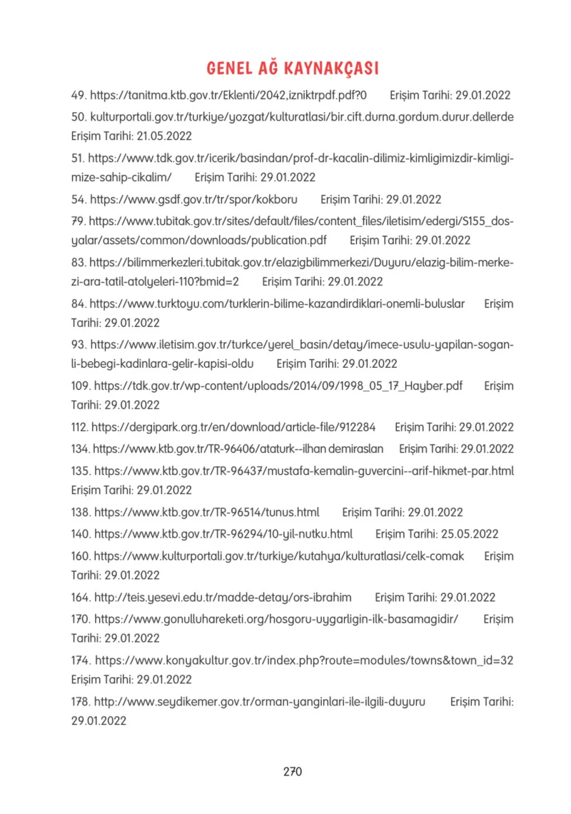 4. Sınıf Türkçe Ders Kitabı Cevapları Tuna Yayınları Sayfa 270