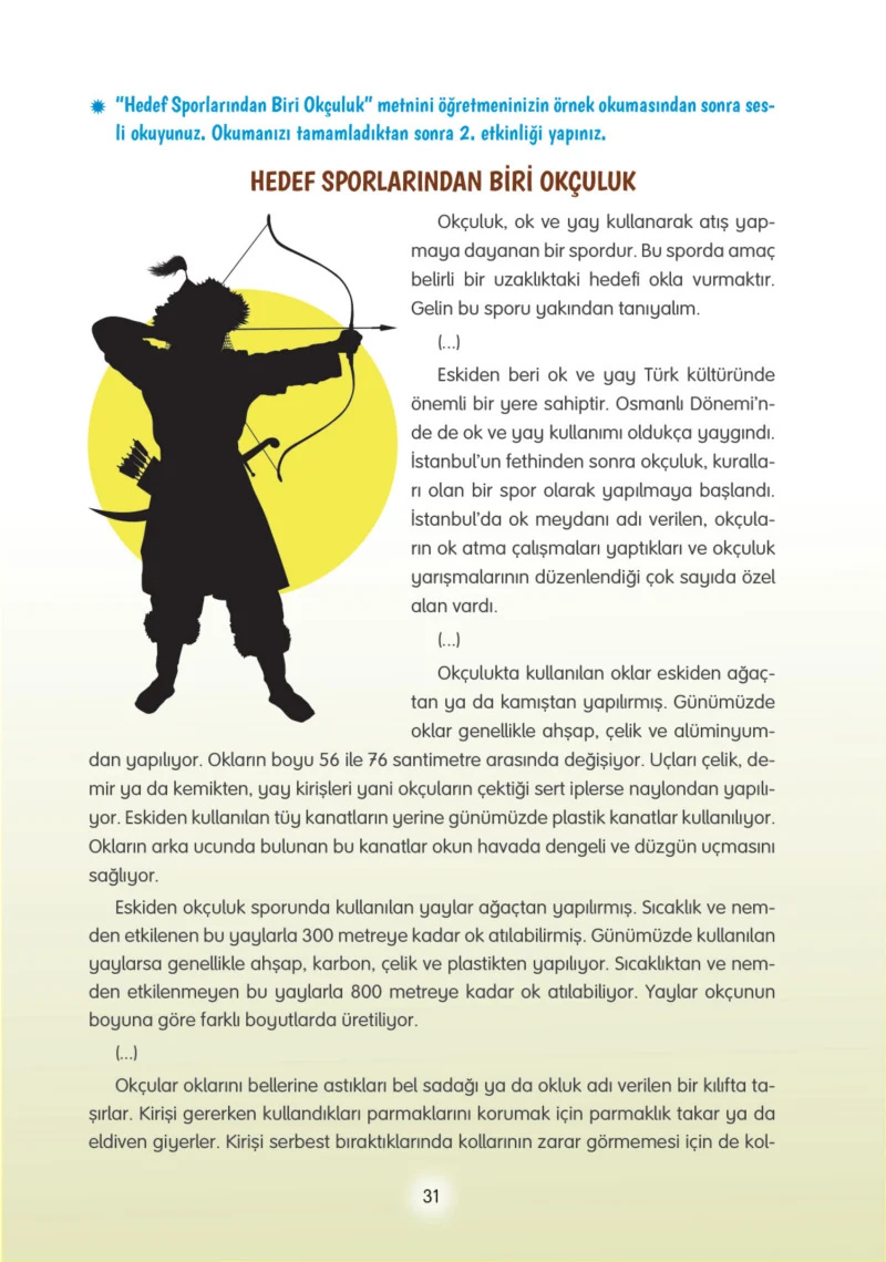 4. Sınıf Türkçe Ders Kitabı Cevapları Tuna Yayınları Sayfa 31