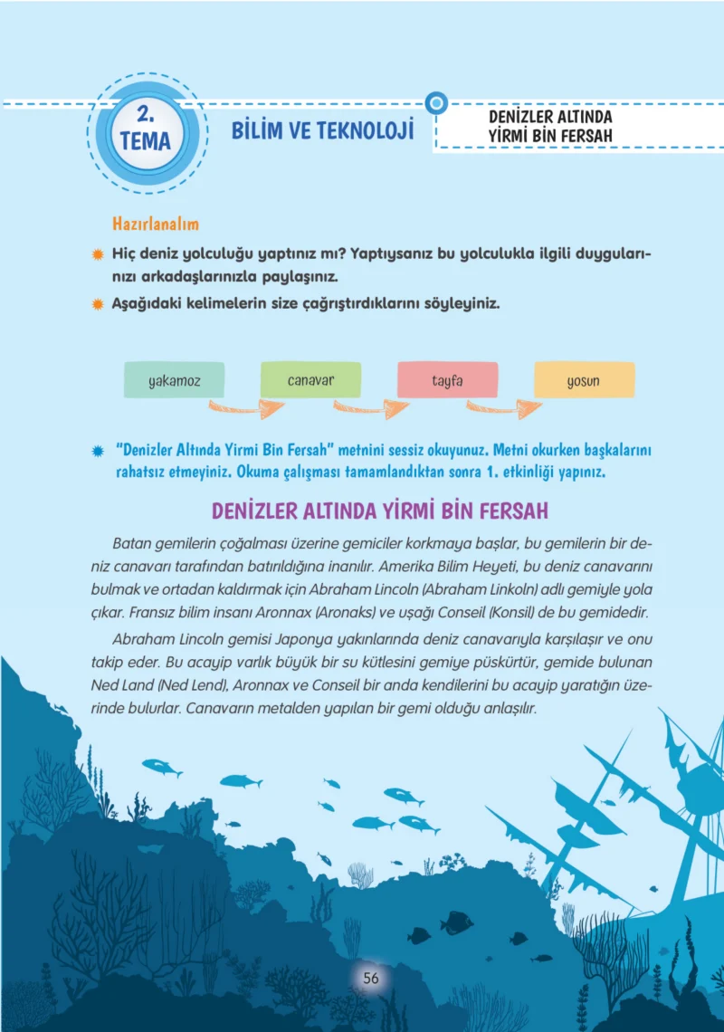 4. Sınıf Türkçe Ders Kitabı Cevapları Tuna Yayınları Sayfa 56
