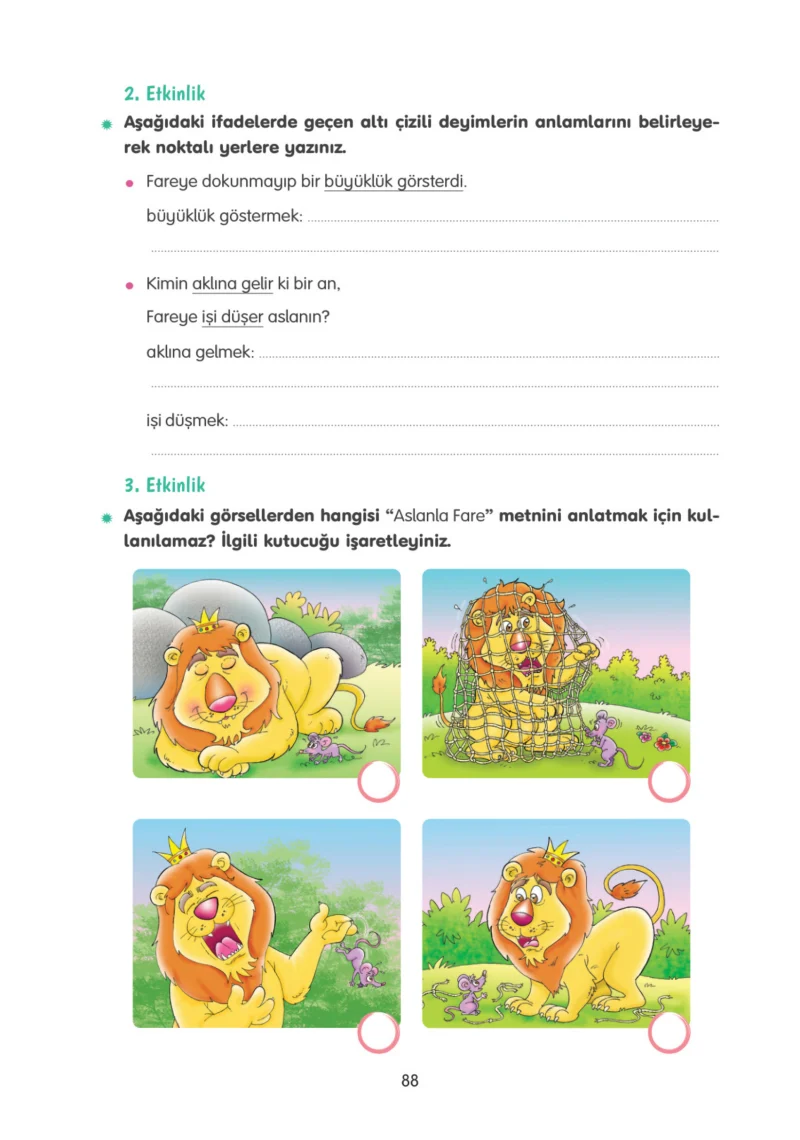 4. Sınıf Türkçe Ders Kitabı Cevapları Tuna Yayınları Sayfa 88