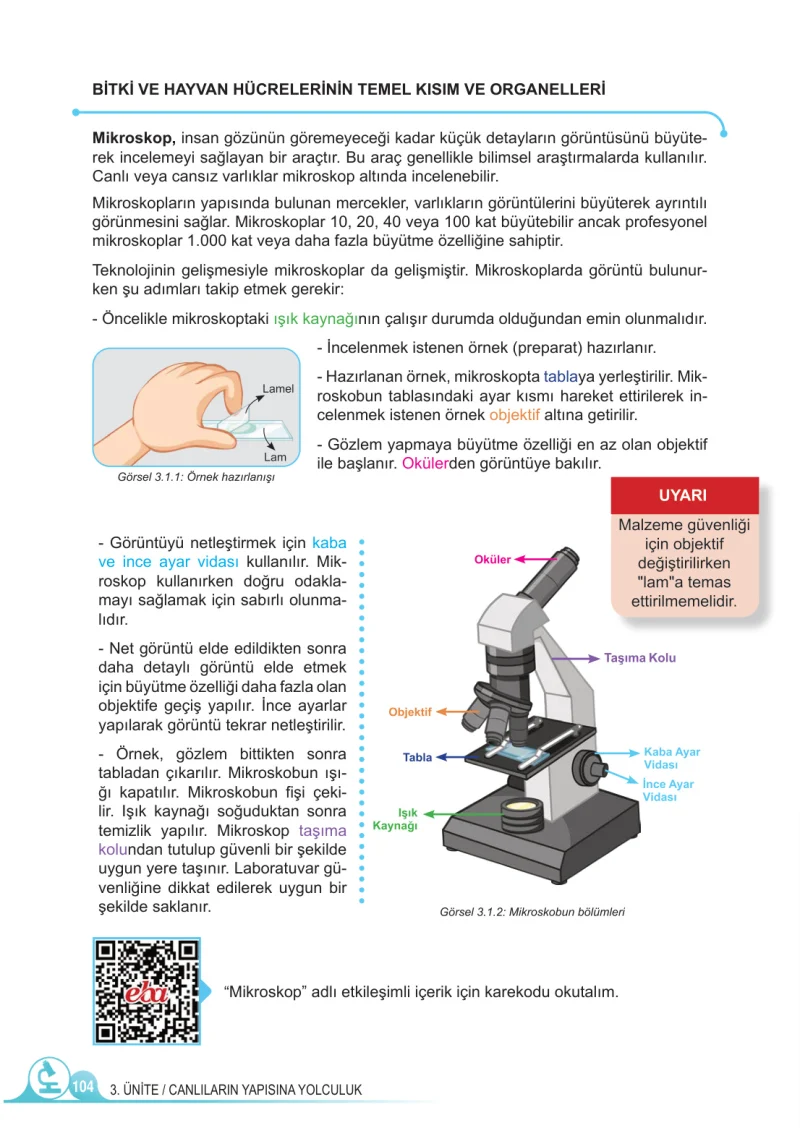 5. Sınıf Fen Bilimleri Ders Kitabı Cevapları Meb Yayınları 1.Kitap Sayfa 104