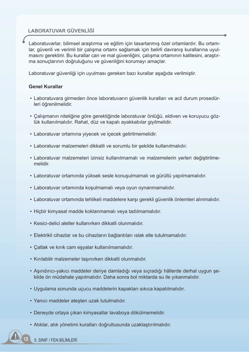 5. Sınıf Fen Bilimleri Ders Kitabı Cevapları Meb Yayınları 1. Kitap Sayfa 12