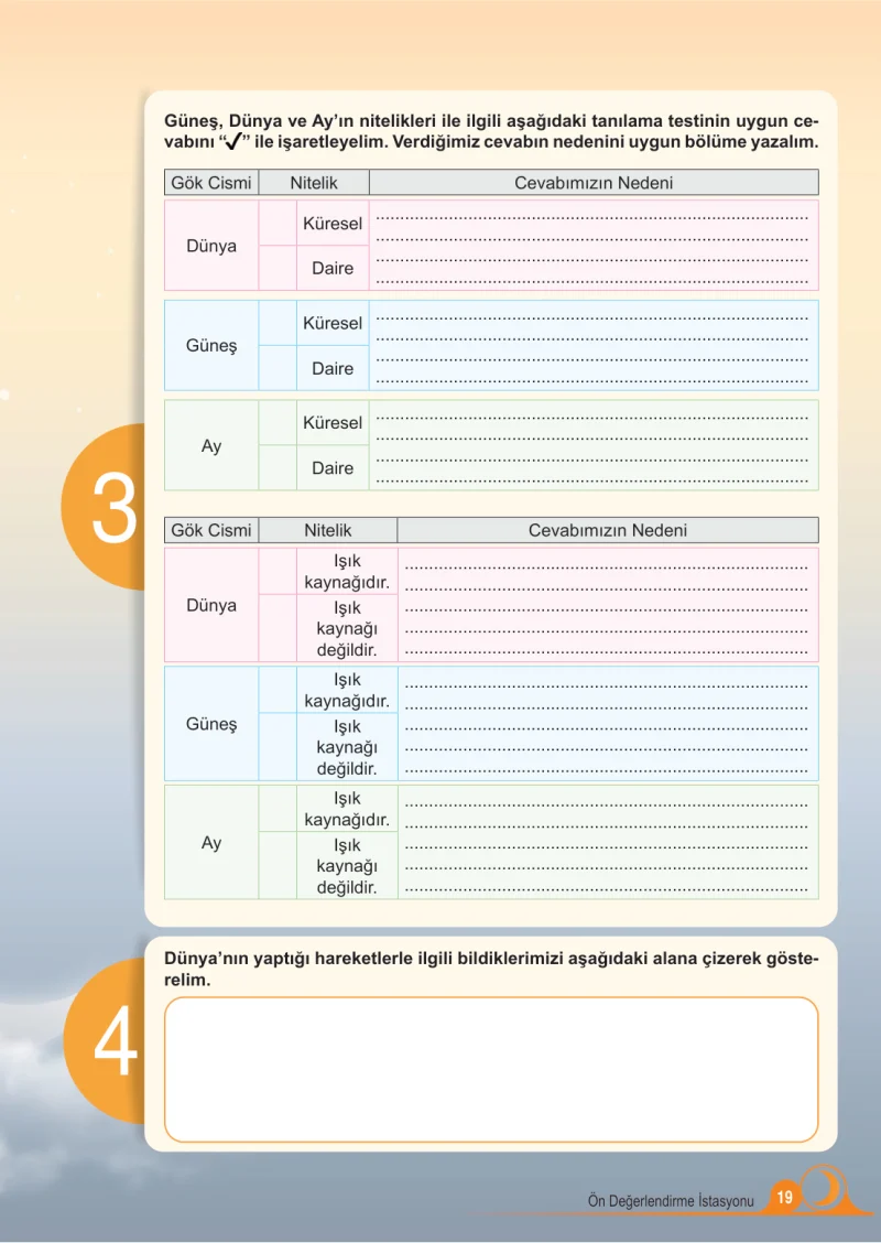 5. Sınıf Fen Bilimleri Ders Kitabı Cevapları Meb Yayınları 1. Kitap Sayfa 19