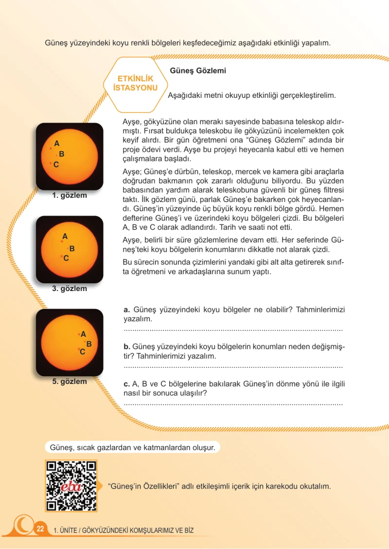 5. Sınıf Fen Bilimleri Ders Kitabı Cevapları Meb Yayınları 1.Kitap Sayfa 22
