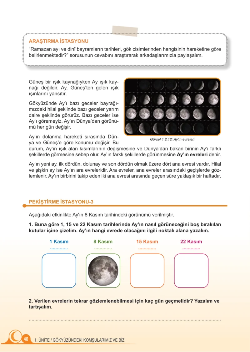 5. Sınıf Fen Bilimleri Ders Kitabı Cevapları Meb Yayınları 1.Kitap Sayfa 40
