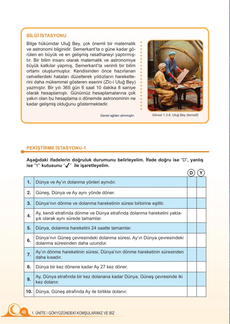 5. Sınıf Fen Bilimleri Ders Kitabı Cevapları Meb Yayınları 1.Kitap Sayfa 48