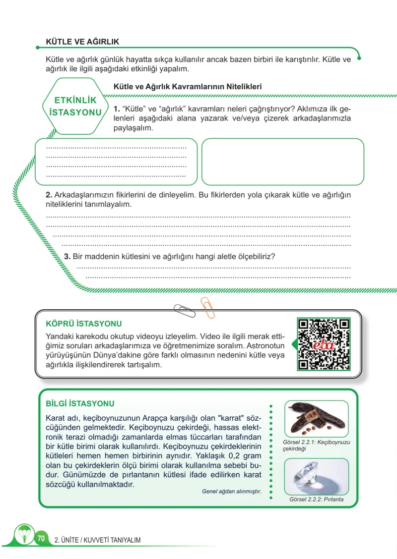 5. Sınıf Fen Bilimleri Ders Kitabı Cevapları Meb Yayınları 1.Kitap Sayfa 70