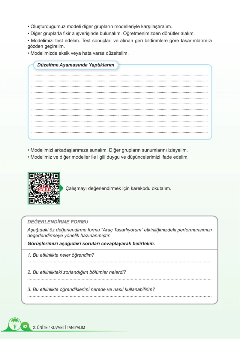 5. Sınıf Fen Bilimleri Ders Kitabı Cevapları Meb Yayınları 1.Kitap Sayfa 92