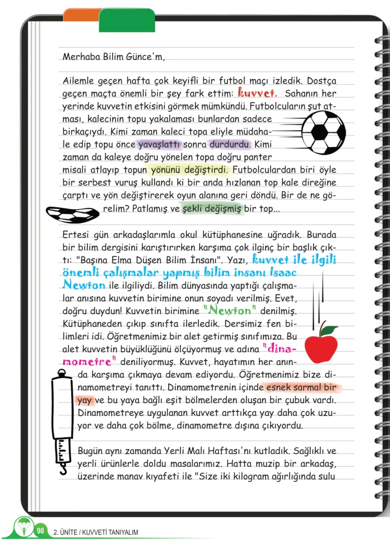 5. Sınıf Fen Bilimleri Ders Kitabı Cevapları Meb Yayınları 1.Kitap Sayfa 98