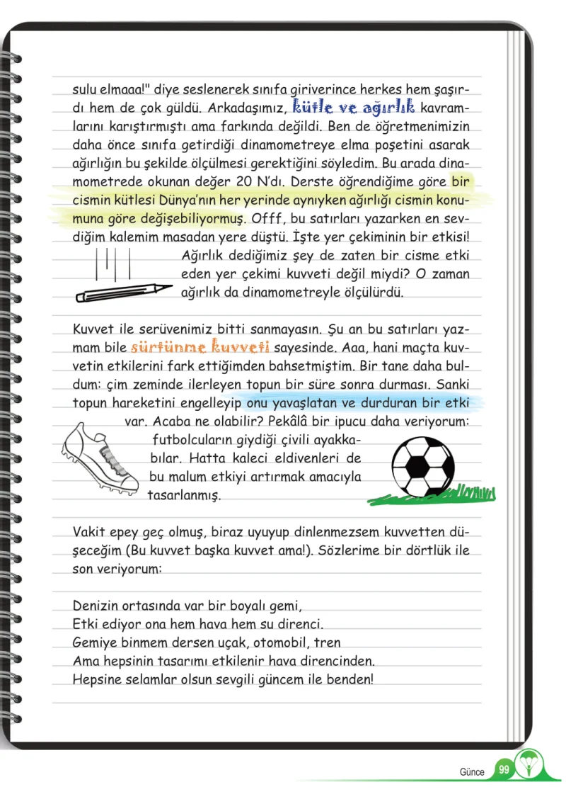 5. Sınıf Fen Bilimleri Ders Kitabı Cevapları Meb Yayınları 1.Kitap Sayfa 99