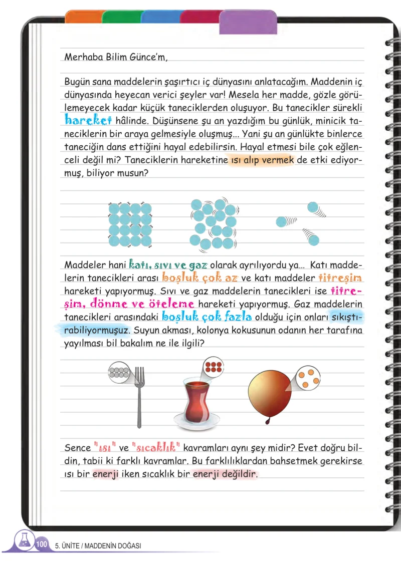 5. Sınıf Fen Bilimleri Ders Kitabı Cevapları Meb Yayınları 2.Kitap Sayfa 100