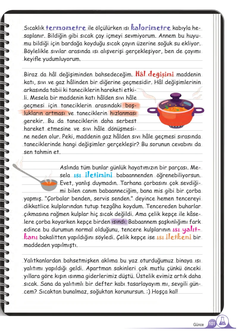 5. Sınıf Fen Bilimleri Ders Kitabı Cevapları Meb Yayınları 2.Kitap Sayfa 101