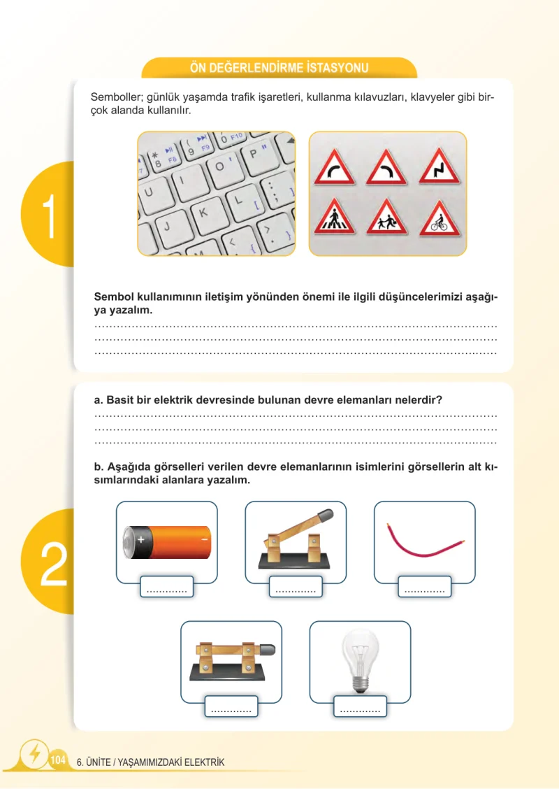 5. Sınıf Fen Bilimleri Ders Kitabı Cevapları Meb Yayınları 2.Kitap Sayfa 104