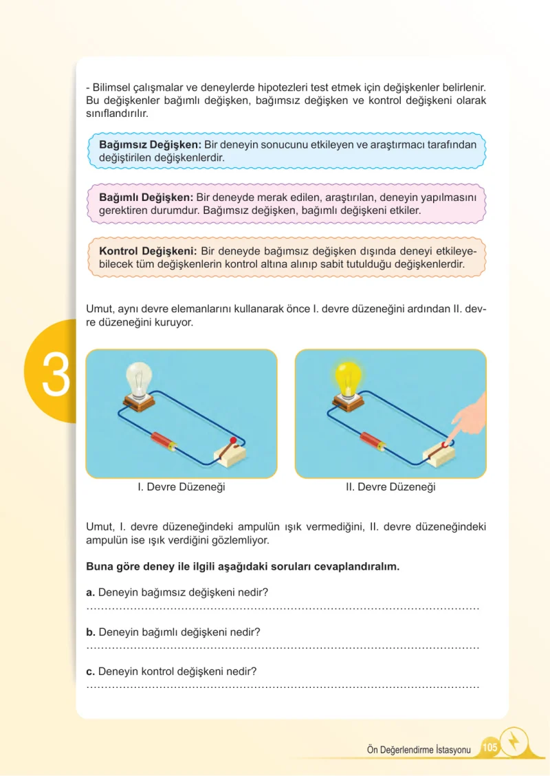 5. Sınıf Fen Bilimleri Ders Kitabı Cevapları Meb Yayınları 2.Kitap Sayfa 105