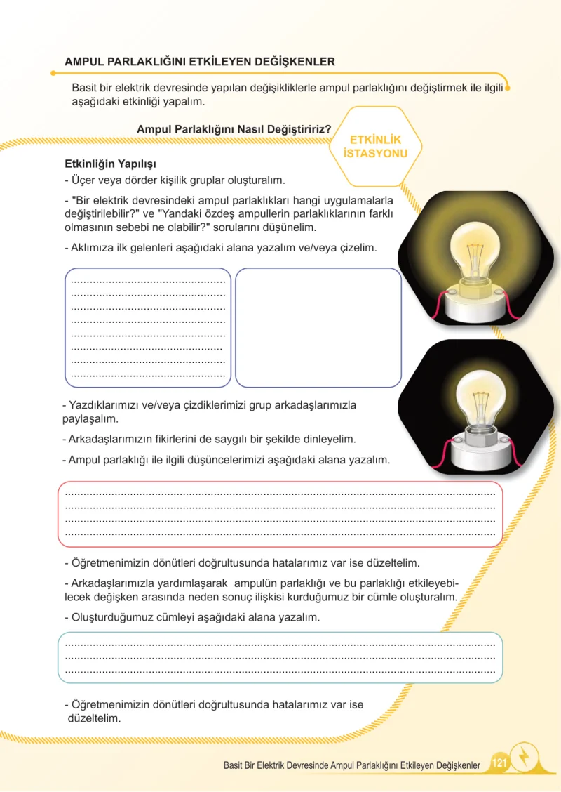 5. Sınıf Fen Bilimleri Ders Kitabı Cevapları Meb Yayınları 2.Kitap Sayfa 121