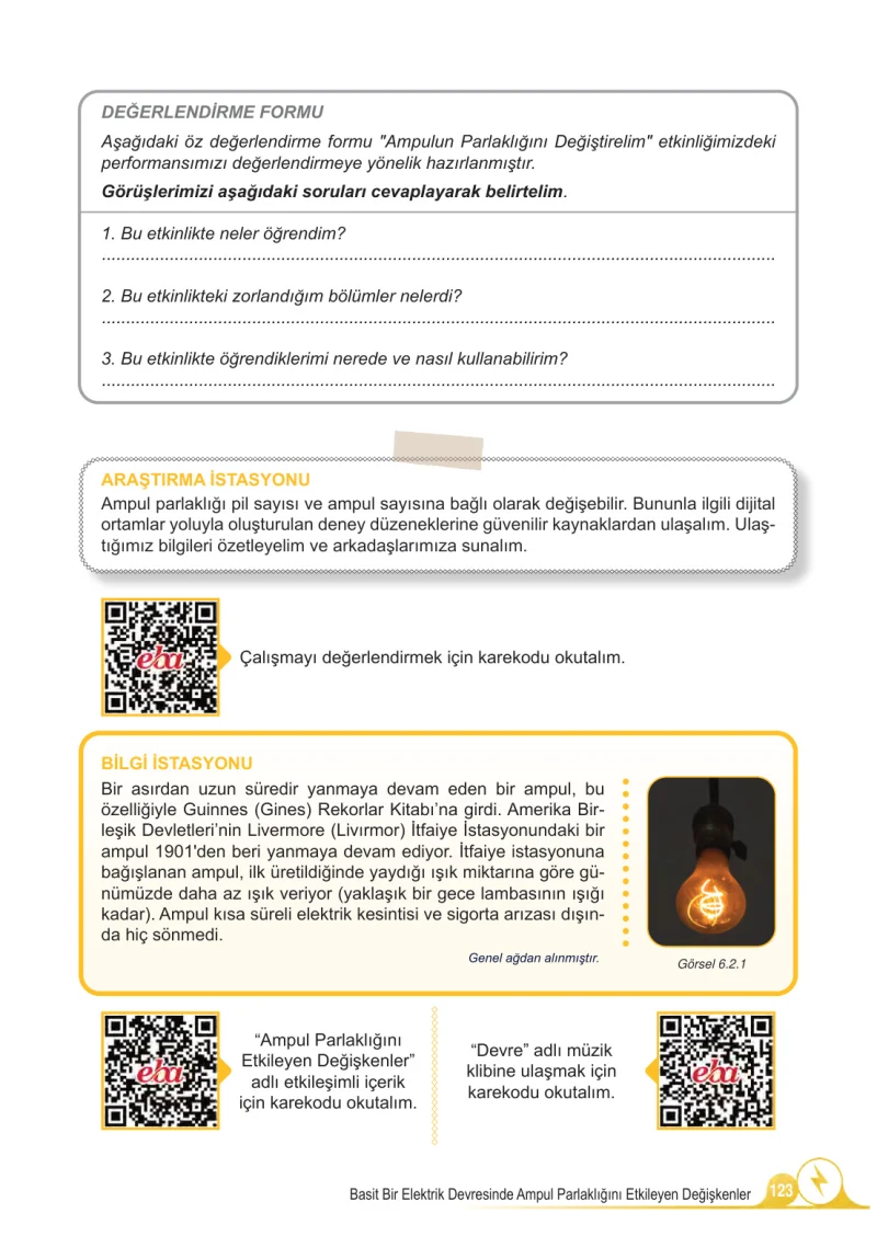 5. Sınıf Fen Bilimleri Ders Kitabı Cevapları Meb Yayınları 2.Kitap Sayfa 123