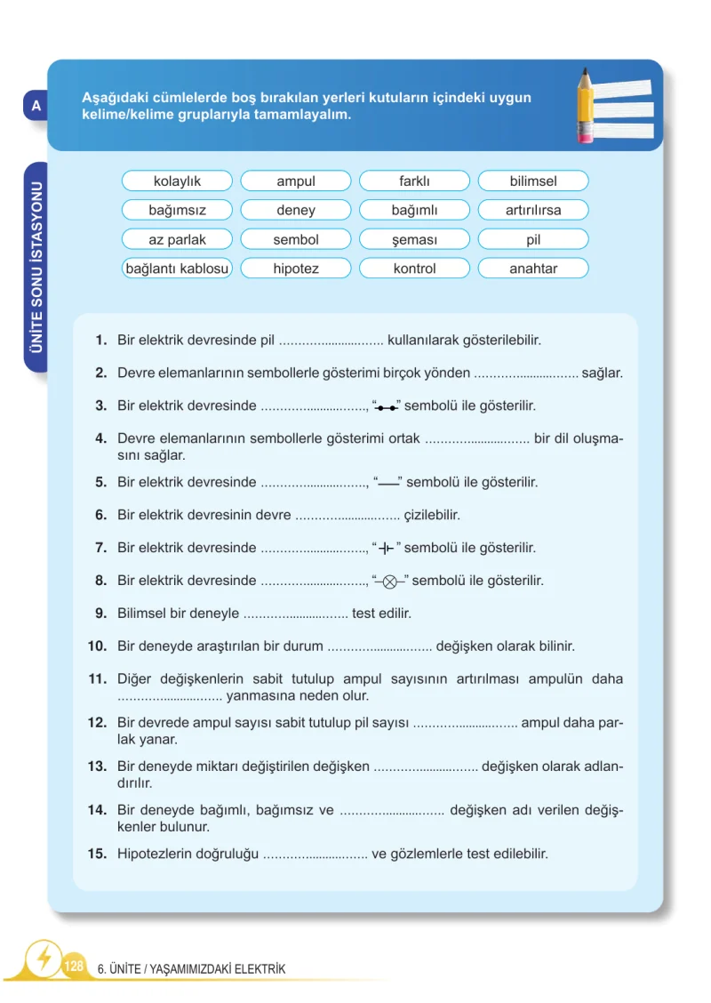 5. Sınıf Fen Bilimleri Ders Kitabı Cevapları Meb Yayınları 2.Kitap Sayfa 128