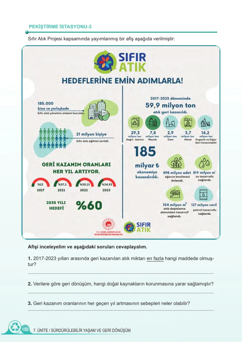 5. Sınıf Fen Bilimleri Ders Kitabı Cevapları Meb Yayınları 2.Kitap Sayfa 150