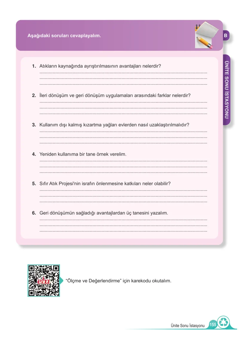 5. Sınıf Fen Bilimleri Ders Kitabı Cevapları Meb Yayınları 2.Kitap Sayfa 155