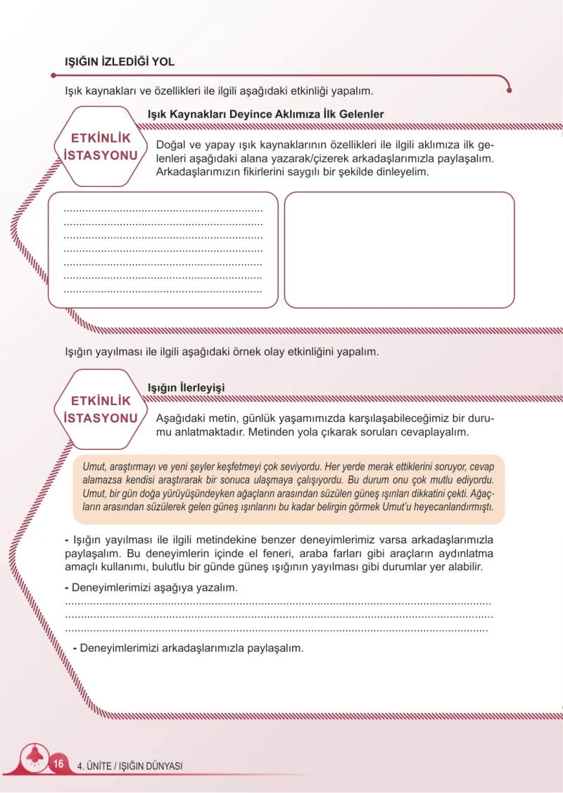 5. Sınıf Fen Bilimleri Ders Kitabı Cevapları Meb Yayınları 2.Kitap Sayfa 16