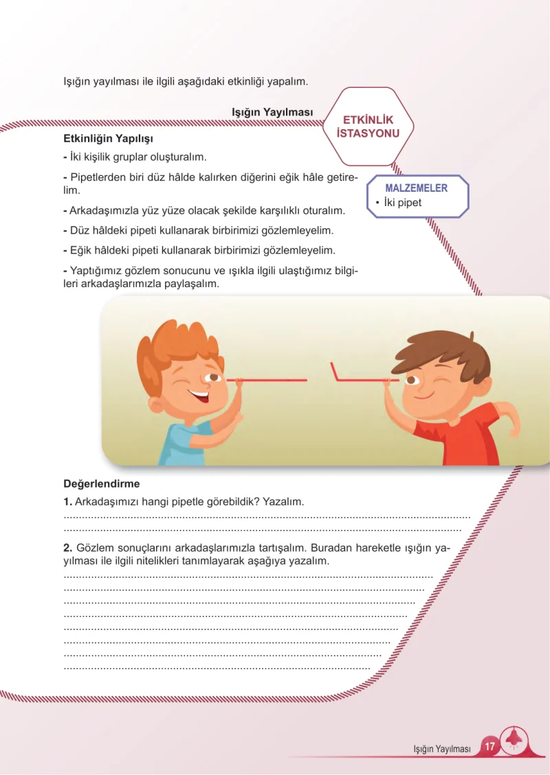 5. Sınıf Fen Bilimleri Ders Kitabı Cevapları Meb Yayınları 2.Kitap Sayfa 17